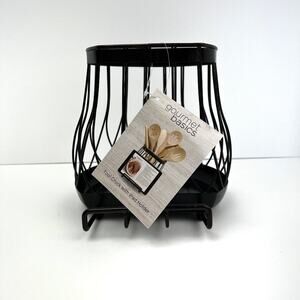 Metal Kitchen Utensil Crock with Phone/Tablet Holder - NWT